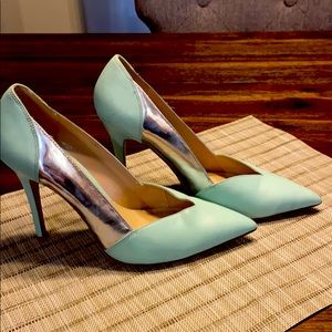 Mint green heels